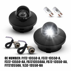 LED License Plate Light Lens Lamp Socket Wiring Harness Black Housing For Ford A 6B93BC-57