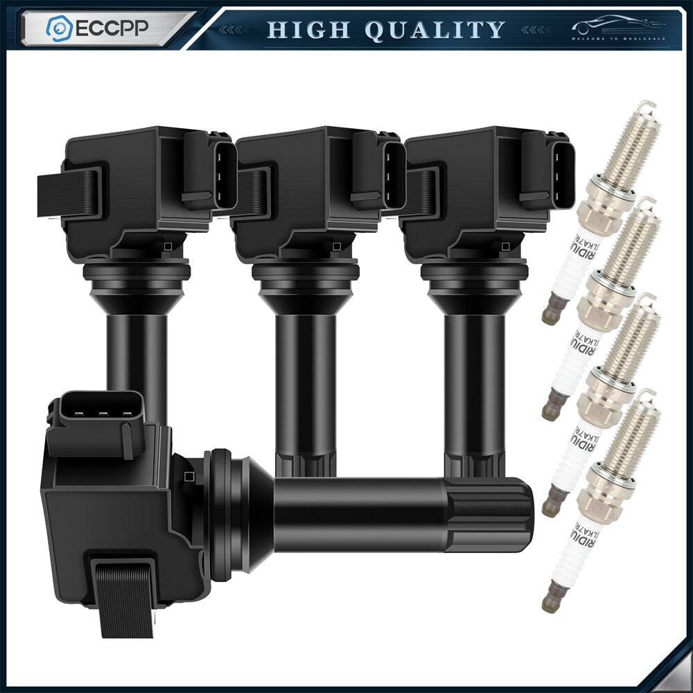 4 For 2.5L H4 Subaru Forester Impreza 2.0L 2011 2012 Ignition Coil Spark Plugs 6B93BC-57