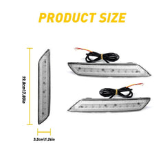 LED Rear Bumper Reflector For Light Honda Civic 9th White 2013-2015 Clear Lens 6B93BC-57