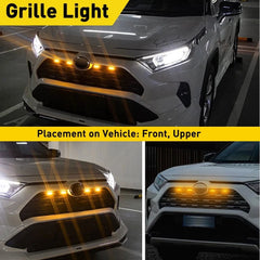 4X For Toyota RAV4 2019-24 LE SE XLE XSE Limited LED Bumper Grill Light Amber EA 6B93BC-57