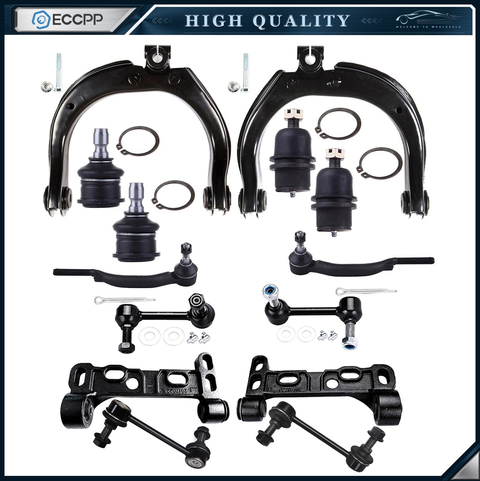 Front Control Arm Ball Joint Tie Rod End Suspension Kit For 04-07 Isuzu Ascender 6B93BC-57