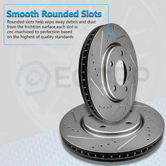 2 Front 320 mm Brake Rotors For 2009 - 2014 Acura TL 2011 - 2014 Honda Odyssey