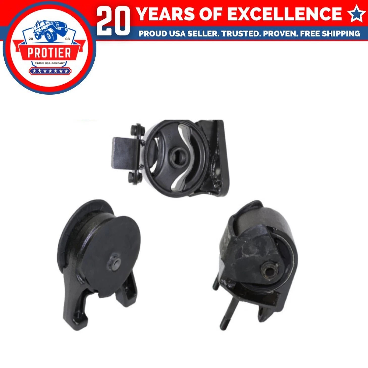 Motor & Trans Mount 10-12 Fits Hyundai Santa Fe/ 11-13 KIA Sorento 2.4/3.5L 3PCS 6B93BC-57