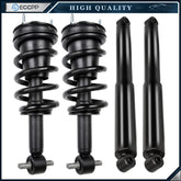 4 Pcs For 2007-2013 Chevy Silverado 1500 Front Struts Coil Springs + Rear Shocks 6B93BC-57