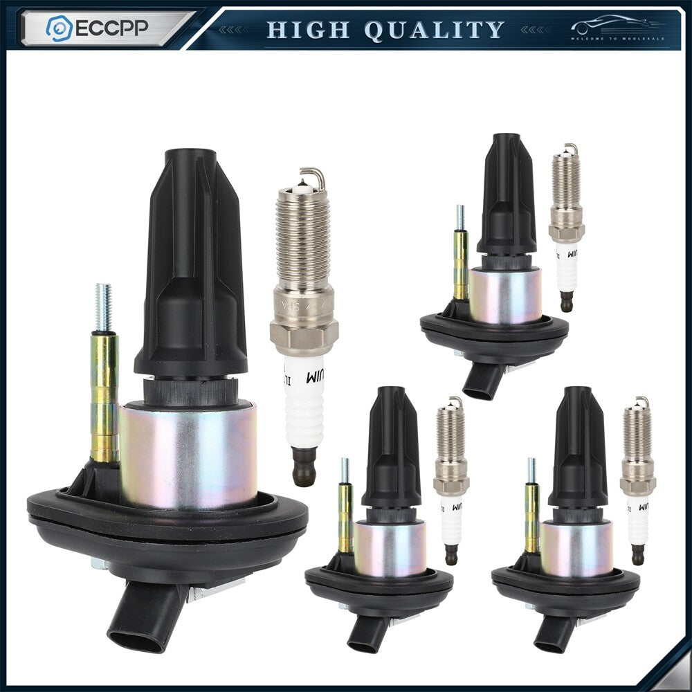 4 Pcs For 2.8L Isuzu I-280 04-06 Chevy Colorado Canyon Ignition Coil Spark Plug 6B93BC-57