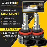 AUXITO LED Fog Light H8 Bulb H16 H11 Fog Light Bulb White 6500K High Power Lamps AUXITO