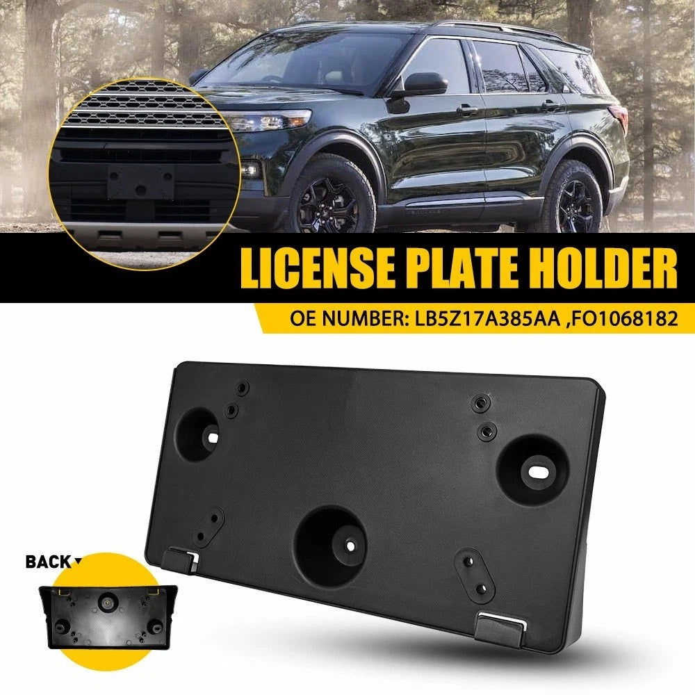 Fit 2020-2024 Ford Explorer Excludes ST Front License Plate Bracket Tag Holder A 6B93BC-57