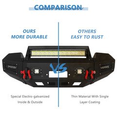 Steel Complete Front Bumper Winch w/ Light Bar D-ring For 2004-2008 Ford F-150