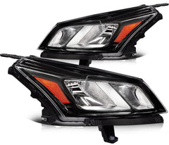 ECCPP Headlights Assembly For Chevrolet Traverse 3.6L 2013-2017 Pair Black Amber 6B93BC-57