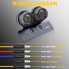 For Honda Shadow VLX 600 VT750 1100 Dual Rear LED Turn Signals Brake Tail Light 6B93BC-57