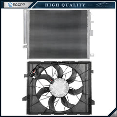 Electric AC Condenser Cooling Fan Kit For 2015 2016 2017-2020 Dodge Durango 6B93BC-57