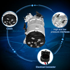 ECCPP AC A/C Compressor Fits Chevrolet Traverse 3.6L 2013 2014 2015 2016 6B93BC-57