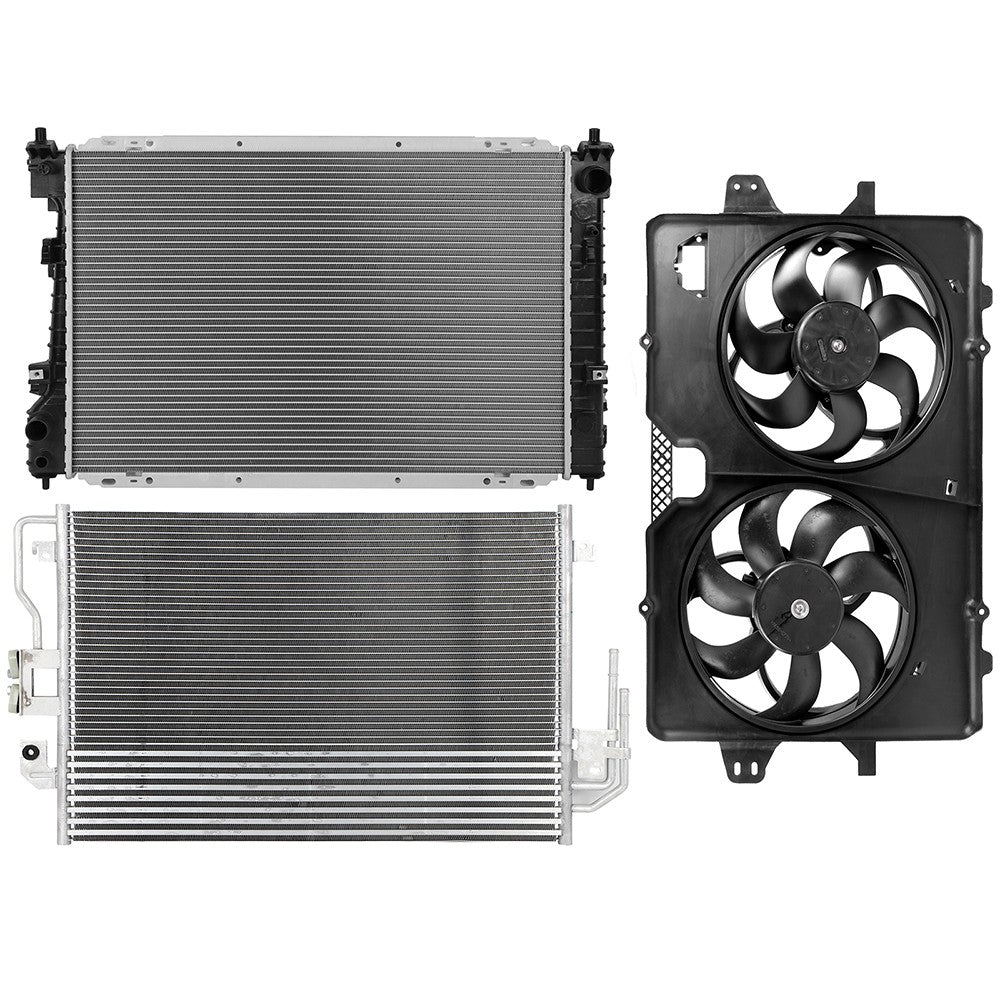 Electric Radiator Condenser Cooling Fan Kit For 2008-2010 2011 2012 Ford Escape 6B93BC-57