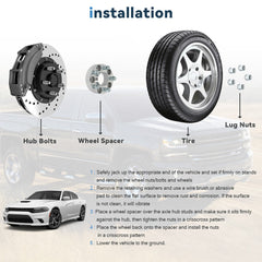 2 Pcs 1.5" 5x115 Hub Centric Wheel Spacers 14x1.5 For Dodge Challenger Charger 6B93BC-57