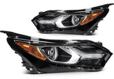 Pair Kit Halogen Headlights Assembly For 2018-2020 Chevrolet Equinox Black Amber 6B93BC-57