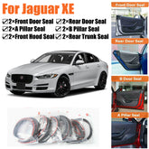 Door Rubber Seal Strips Weather Draft Wind Noise Reduction Kit For Jaguar XE