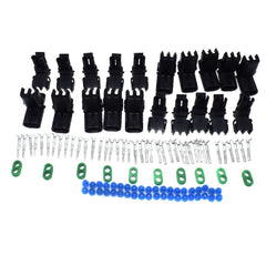 10 Set of 12 14 16 18 Gauge 2 Pin Position Terminal Weather Pack Connector Kit 6B93BC-57