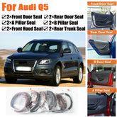 Door Rubber Seal Strips Weather Draft Noise Reduction Kit For Audi Q5