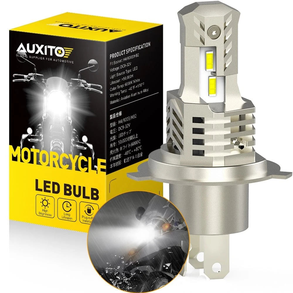 H4 LED Headlight Bulb Motorcycle 6000 Lumens 9003/HB2 6000K White Super Bright A 6B93BC-57