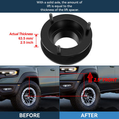 2.5" Front & 1.5" Rear Lift Kit For 2003-2013 Dodge Ram 2500 4WD (4" Rear Axle)