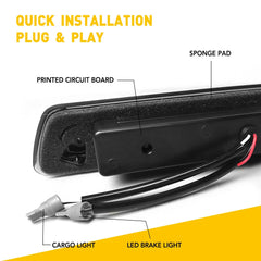 For Ford Third F-150 2009-2014 3rd Light LED Smoke Brake Rear Cargo Reverse Lamp 6B93BC-57