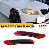 FOR 2009-2011 BMW E90 E91 LCI SEDAN SMOKE SIDE MARKER LAMPS BUMPER REFLECTOR 2PC 6B93BC-57