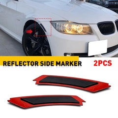 FOR 2009-2011 BMW E90 E91 LCI SEDAN SMOKE SIDE MARKER LAMPS BUMPER REFLECTOR 2PC 6B93BC-57