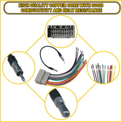 CAR STEREO RADIO WIRING HARNESS ADAPTER PLUG FOR CHRYSLER DODGE JEEP MITSUBISHI 6B93BC-57