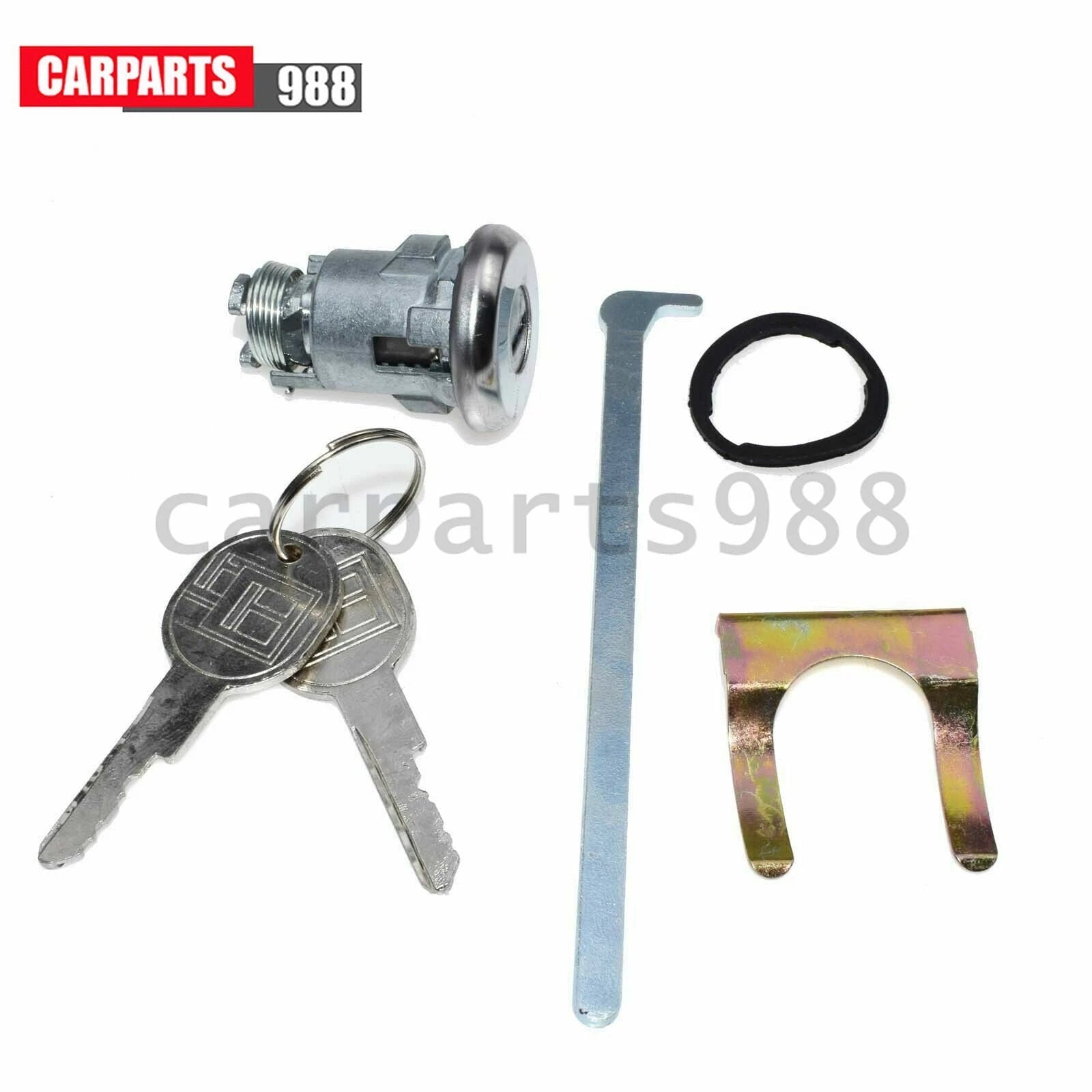 For Chevrolet GM Trunk/Deck/Boot Lock Key Cylinder W/ Keys 605533 TL1575 Chrome 6B93BC-57