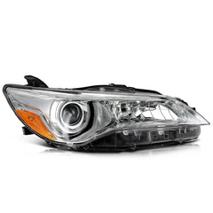 ECCPP Headlights Assembly For Toyota Camry 2.5L 3.5L 2015-2017 Pair Chrome Amber 6B93BC-57