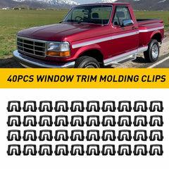 For Mercury Cougar Windshield & Rear Window Trim Molding Clips- 1964-93- 40pcs A 6B93BC-57