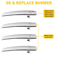 4X Front Rear Exterior Outside Door Handle for Nissan Rogue Murano Infiniti EOA 6B93BC-57