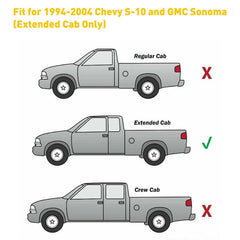 Smoke 3rd Third Brake Lamp Light Lens For 1994-04 S-10 Chevrolet Extended Cab 6B93BC-57