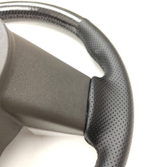 Black Carbon Fiber Leather Steering Sew-on Wheel Wrap Cover For Nissan Xterra