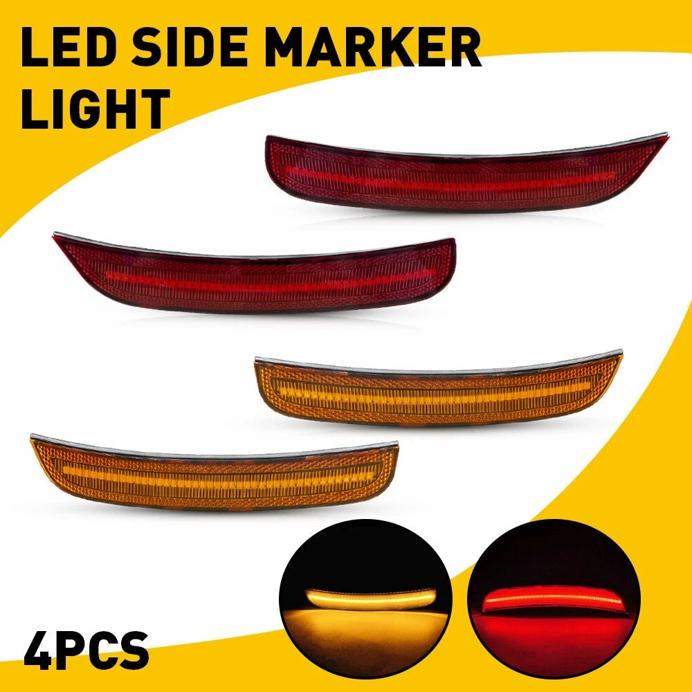 For 15-23 Chrysler 300 300C 300S LED Rear Red Front Amber Side Marker Lights EOA 6B93BC-57