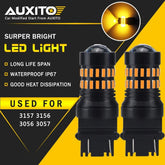 2x 48SMD Truck Turn Signal Light 3157A Amber LED Bulbs for 99~13 Chevy Silverado 6B93BC-57