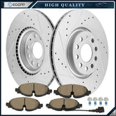 312mm Front Brake Rotors & Ceramic Pads for 15-18 Volkswagen GTI 2017 2018 GOLF KOEEP