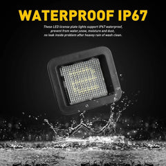 For 2015-2018 Ford F150 Clear LED License Plate Light Assembly Bulb Tag Lamp 6B93BC-57