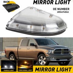 For 09-14 Dodge Ram 1500 2500 Passenger Mirror Signal Turn Puddle Light Lamp 6B93BC-57
