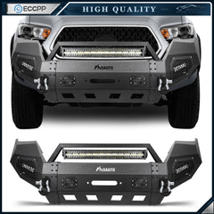 ECCPP Front Bumper w/ D-ring+Winch Seat+LED Light For 2016-2023 Toyota Tacoma 6B93BC-57