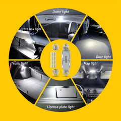 AUXITO CANBUS 42MM 211-2 212-2 578 LED Interior Map Light Bulb 6500K 24SMD EOA AUXITO