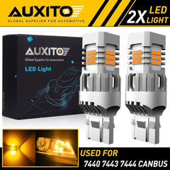 7440 LED Error Free Canbus Turn Signal Parking Light Bulbs Amber Yellow 4KG EOA 6B93BC-57