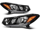 Pair Headlights Assembly For 2017-2022 Chevrolet Trax LS 1.4L 1.8L Black Amber KOEEP