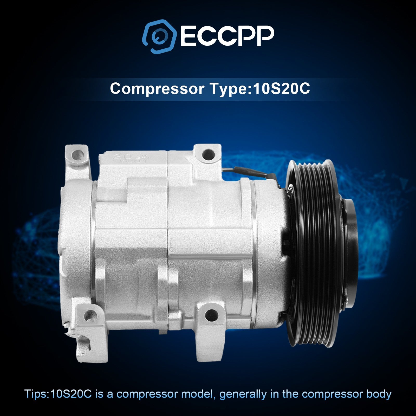 A/C AC Compressor For Honda 2006 Ridgeline 03-06 Accord 03-06 Acura MDX TL 6B93BC-57