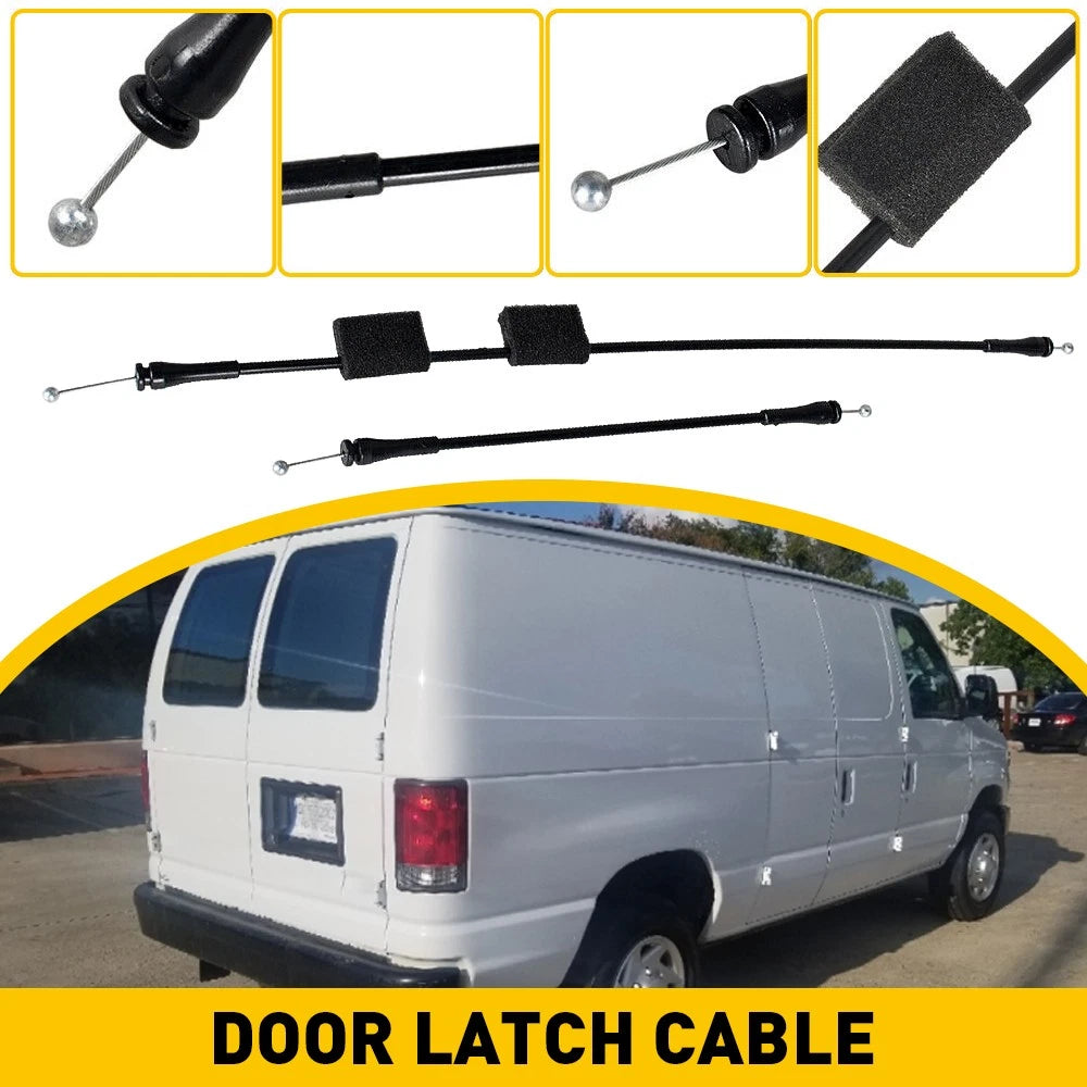 Rear Cargo Right Door Latch Release Cables for 1992-2014 Ford E150 E250 E350 Van 6B93BC-57