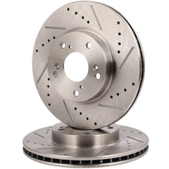 Front Drilled Slotted Brake Rotors For ACURA CSX ILX 2008 2009 2010 Honda Accord KOEEP