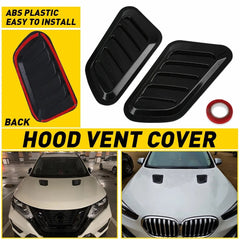 2X Air Hood Flow Intake Bonnet Scoop Cover Vent Universal Car Decorative EOA 6B93BC-57