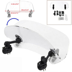 Motorcycle Clip On Windshield Wind screen Deflector Extension Spoiler USEOA 6B93BC-57