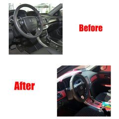 Interior Center Console Carbon Fiber Molding Sticker For Honda Accord 2014-2017
