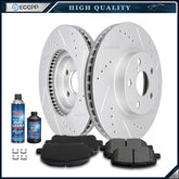 Front Brake Rotor And Pads For Toyota for Corolla 2003-2008 Drilled Slotted 6B93BC-57